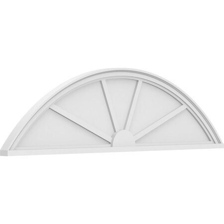 Ekena Millwork Segment Arch 4 Spoke Architectural Grade PVC Pediment, 60"W x 16"H x 2"P PEDPS060X160SEG04